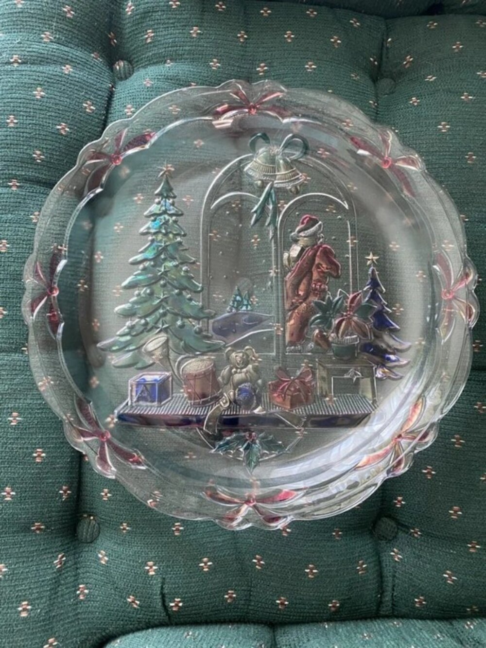 Christmas Santa Claus Serving Platter Plate